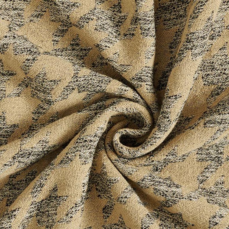 Dubbel geweven grote pied-de-poule – beige/grijs,  image number 3
