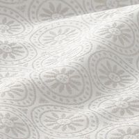 Outdoorstof Jacquard Cirkelvormige decoraties – lichtgrijs/ecru