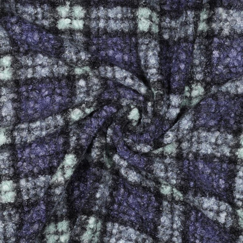 Tricot bouclé Ruit – lila/licht mint, image number 3