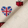 Decostof Half panama Londen – natuur/rood,  thumbnail number 4