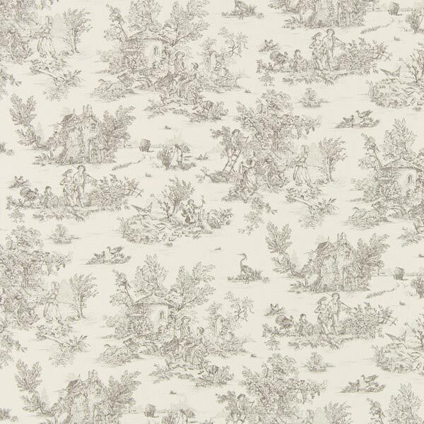 Katoenen stof Mini Pastorale 280 cm – grijs,  image number 1