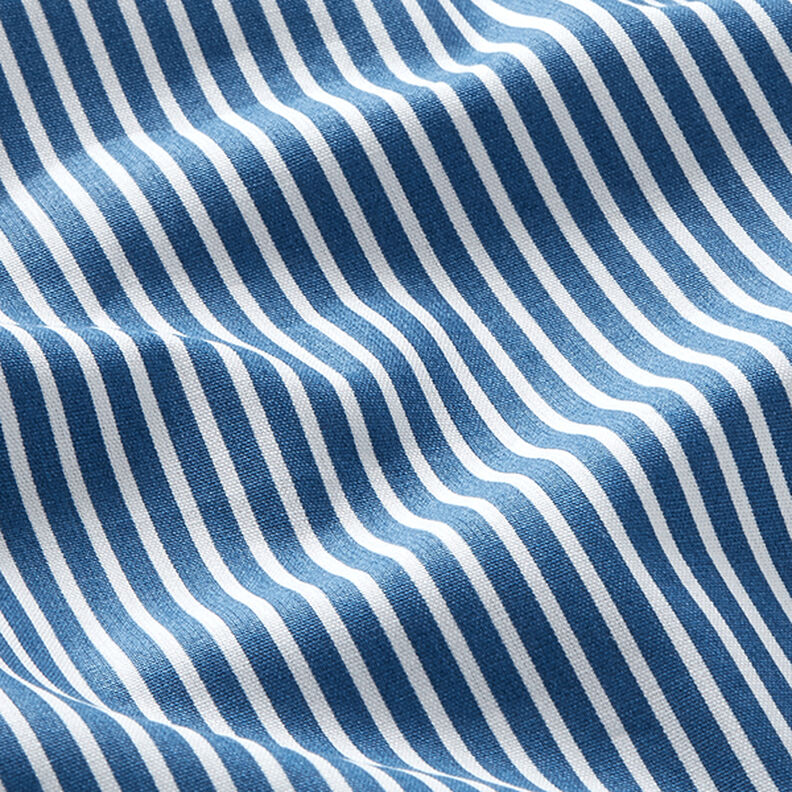Katoenpopeline Strepen – jeansblauw/wit,  image number 2