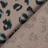 Mousseline/dubbel gehaakte stoffen Luipaard – taupe/petroleum,  thumbnail number 4