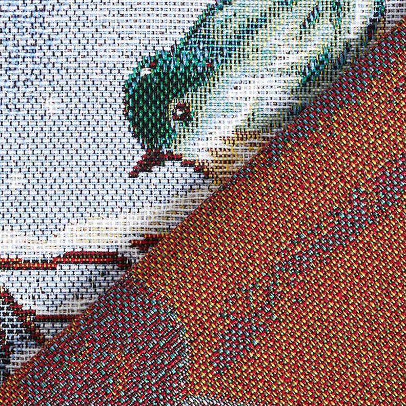 Decopaneel Gobelin Kat met geschenken – lichtblauw/karmijnrood, image number 4