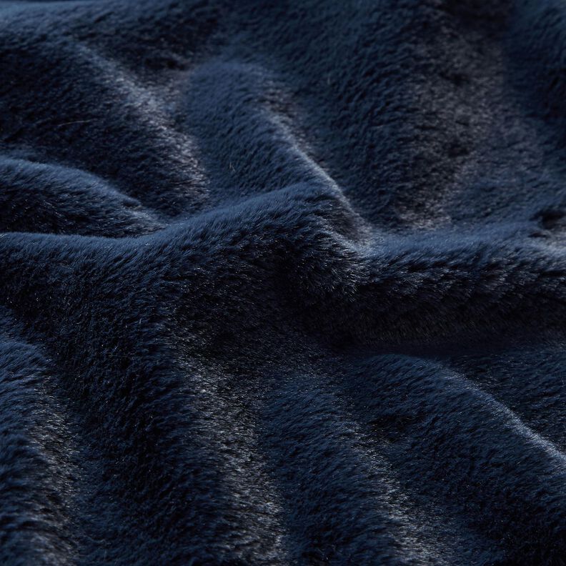 hoogwaardig effen nepbont – marineblauw,  image number 2