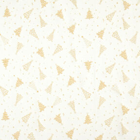 Decostof Jacquard Lurex Dennenboom – lichtbeige/goud, 