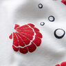 Katoenjersey Schelpen Metallic – wit/rood,  thumbnail number 4