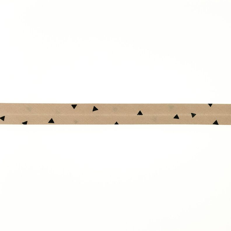 Biasband Driehoeken [20 mm] – beige/zwart,  image number 1