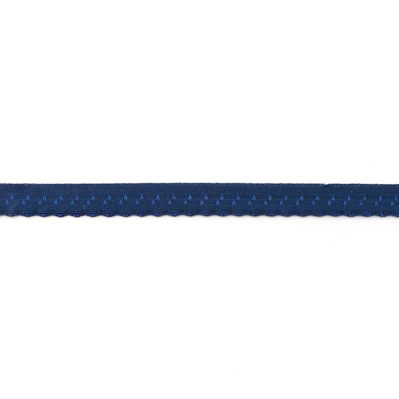 Elastische boordstrook Kant [12 mm] – marineblauw,  image number 1