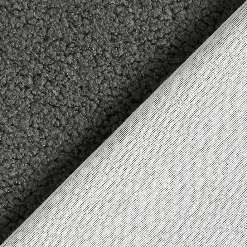 Bekledingsstof Schapenvacht look – donkergrijs,  image number 3