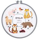 Borduurset geboortefoto dieren [ Ø 25,4 cm ] | Rico Design, 