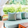 Outdoorstof jacquard Ikat patroon – hemelsblauw,  thumbnail number 6