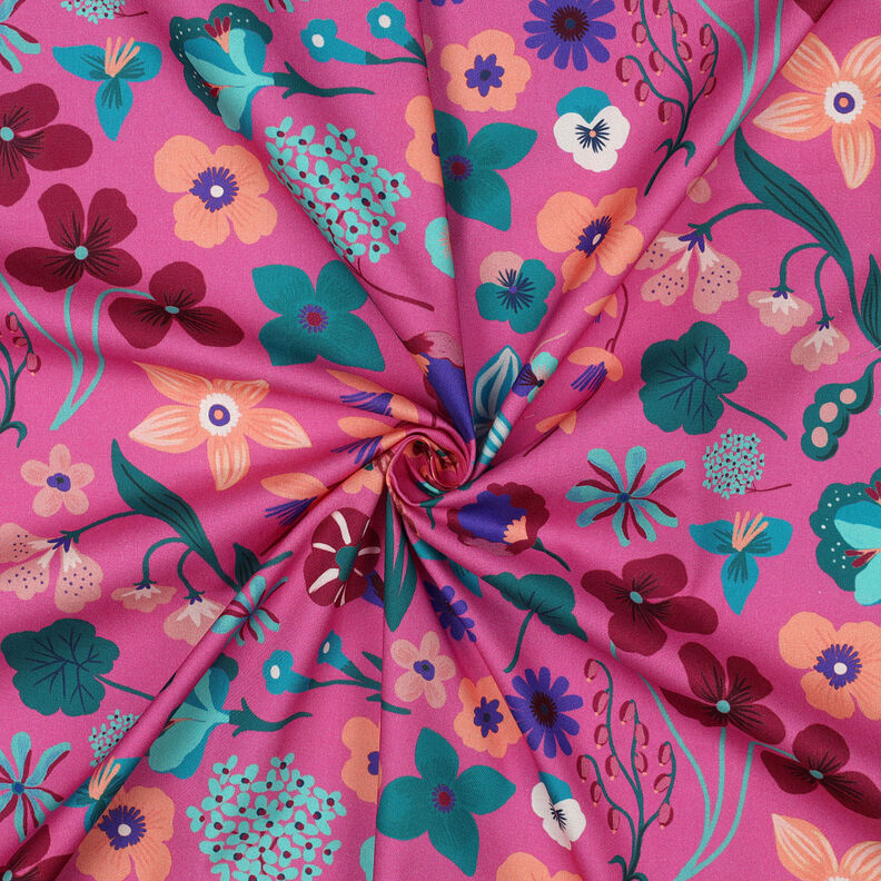 Katoenpopeline Meadow Flower Digitaal printen | Nerida Hansen – pink/petroleum,  image number 3