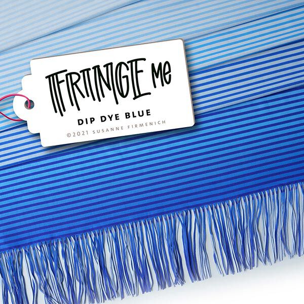 FRINGE ME Dip Dye Blue – blauw | Albstoffe | Hamburger Liebe,  image number 7