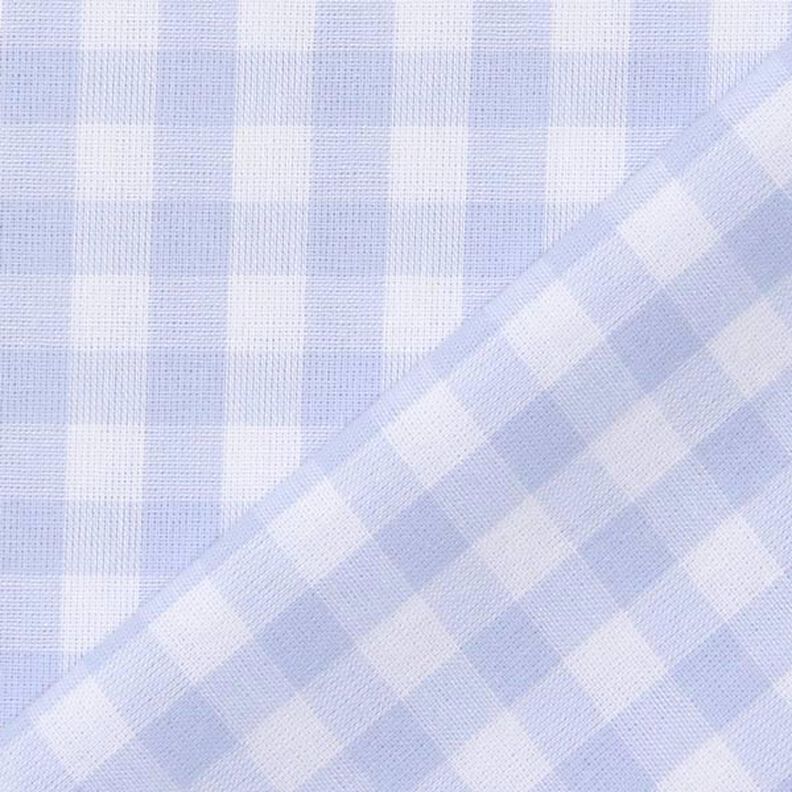 Katoenen stof Vichy ruit 1 cm – licht jeansblauw/wit,  image number 3