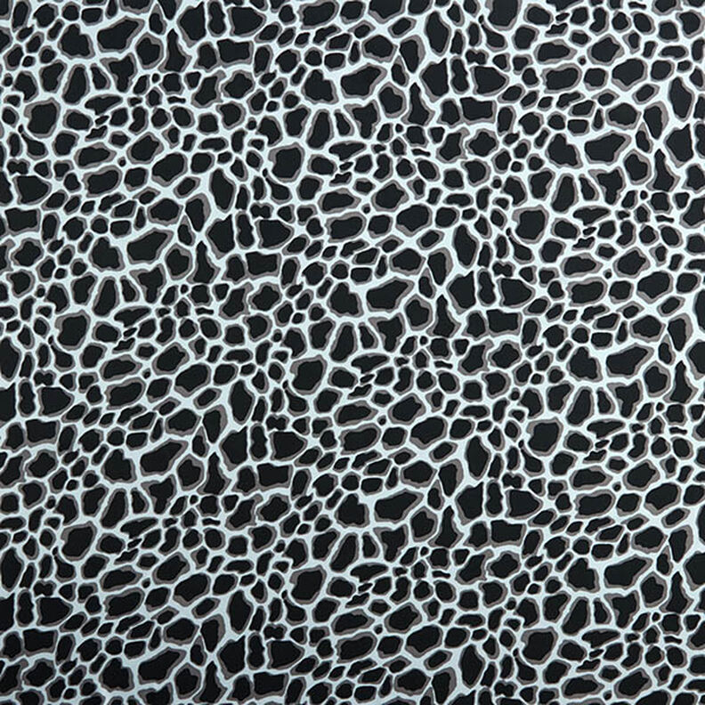 Viscosestof luipaardpatroon – lichtblauw/zwart,  image number 1