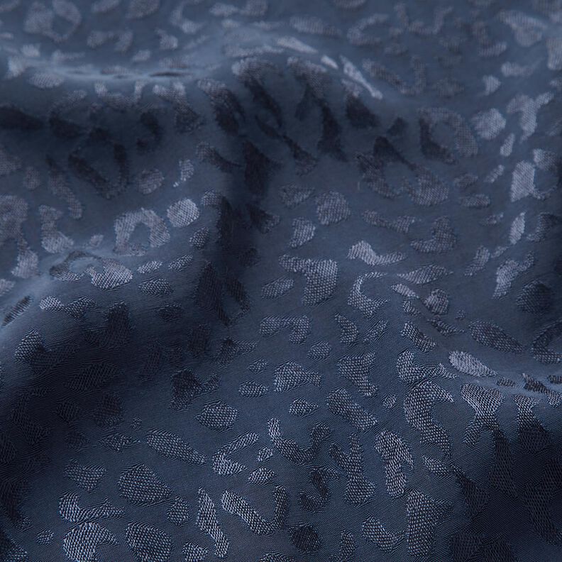 Viscosestof luipaardpatroon – nachtblauw,  image number 3