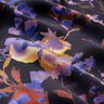 Viscosestof Cupro aquarelbloemen – zwart/blauwlila,  thumbnail number 2