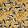 Viscosejersey grote herfstbladeren – currygeel/leigrijs,  thumbnail number 1