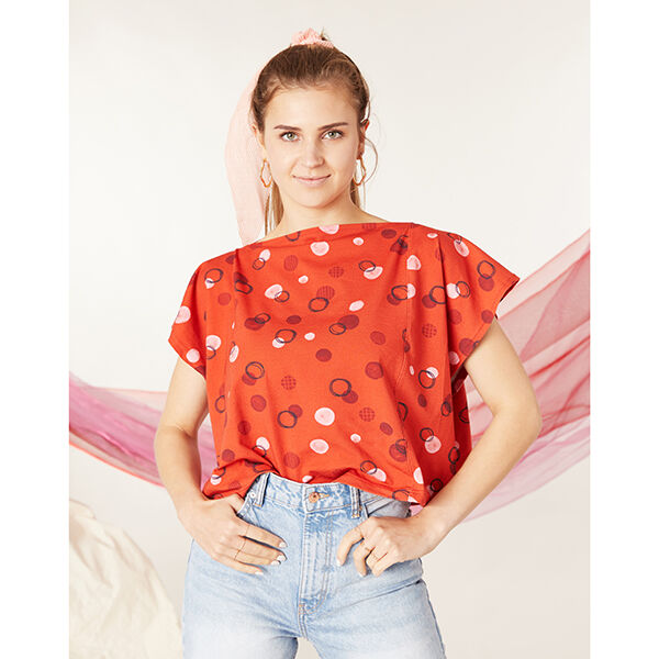 GOTS Katoenjersey Punten | Tula – terracotta, image number 7