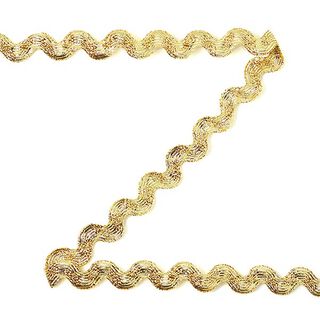 Zigzagband lurex [12 mm] - goud metalen, 