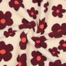 Teddy pluche Bloemen | Poppy Fabrics – cashew/bordeauxrood,  thumbnail number 4