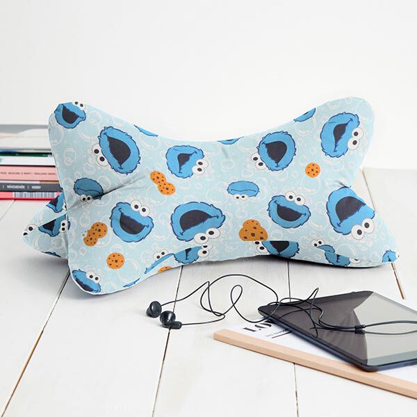 Decostof cretonne Koekiemonster | CPLG – babyblauw/koningsblauw, image number 6