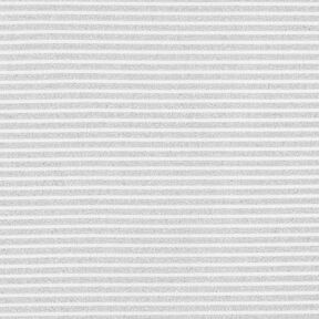 Jersey smalle glitterstrepen – wit/zilver metallic, 