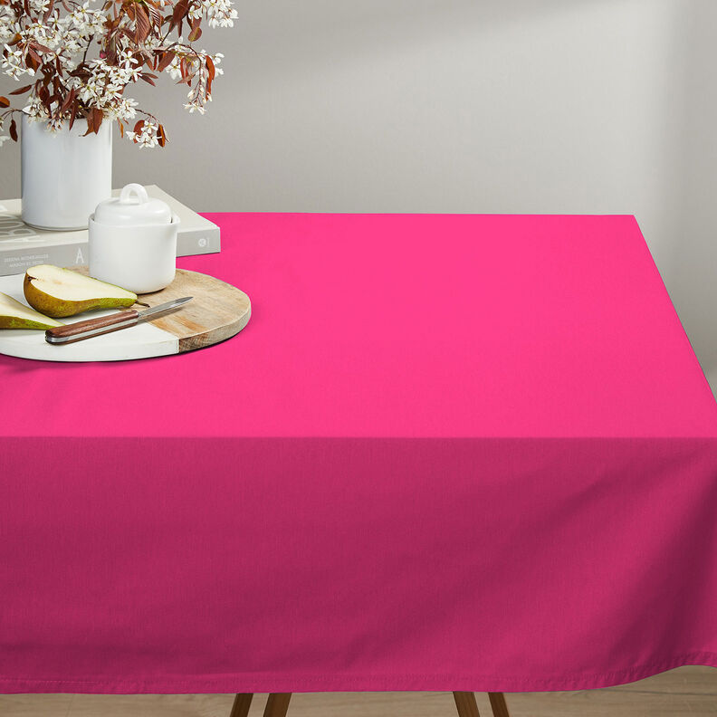 Katoenen stof Cretonne Effen – intens roze, image number 5
