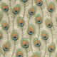 Decostof Half panama Pauwenveren – natuur/groen,  thumbnail number 1