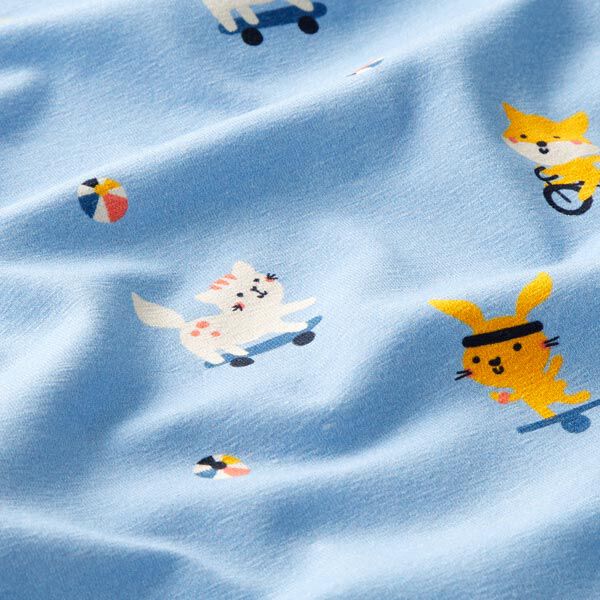 Katoenjersey sportieve dieren | PETIT CITRON – lichtblauw, image number 2