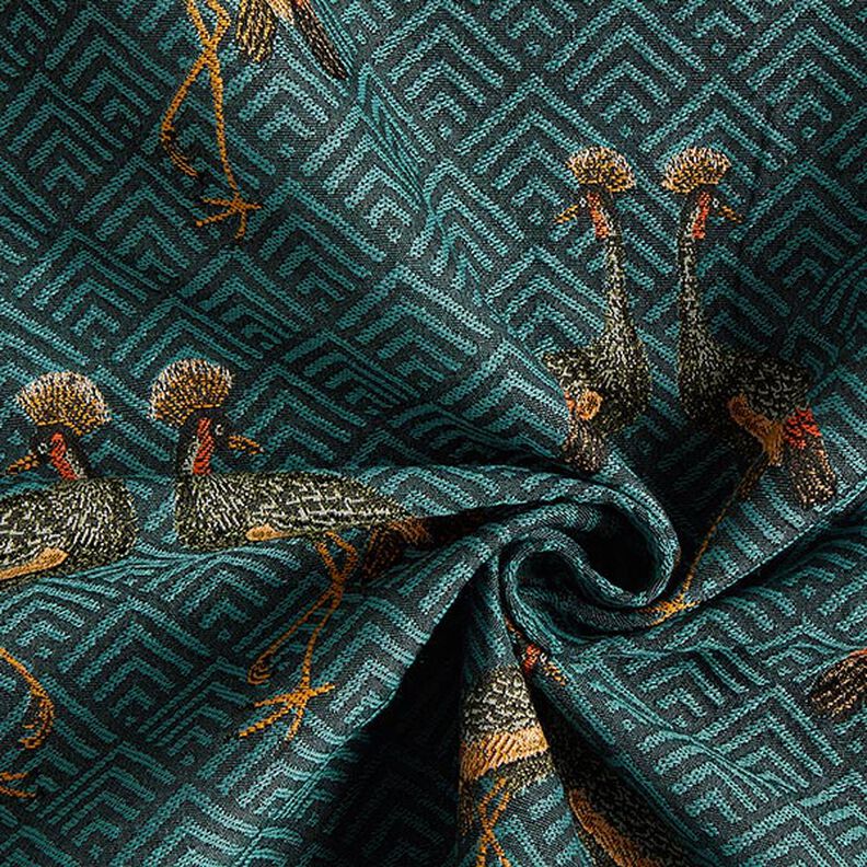 Jacquard gobelin Pauwen – petroleum,  image number 3