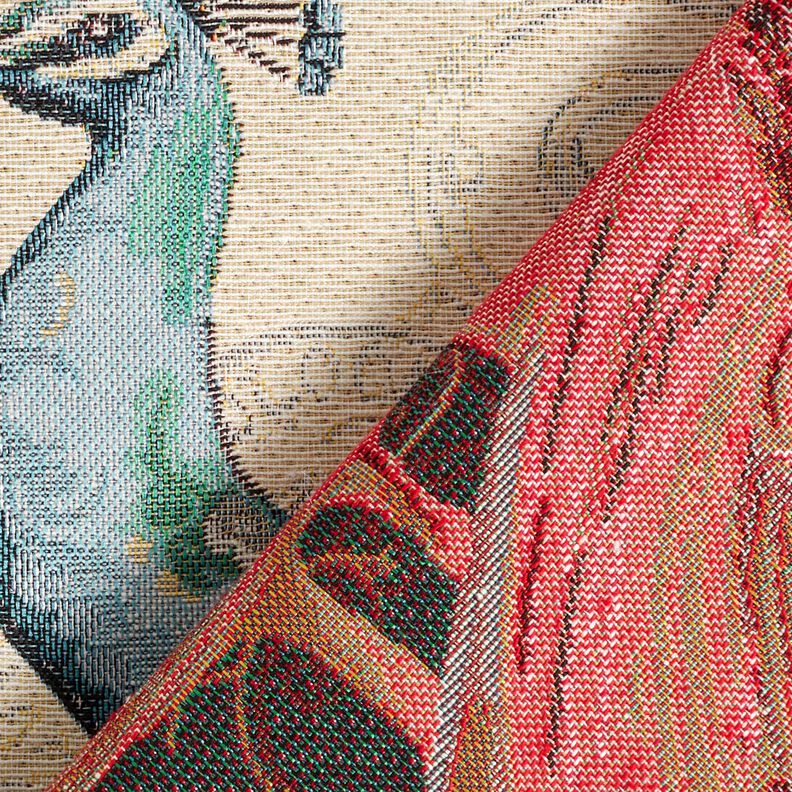 Decopaneel Gobelin Pauw &ndash; lichtbeige/blauw,  image number 4