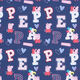 Cretonne Licentiestof Peppa Pig “Peppa” | ABC Ltd. – marineblauw,  thumbnail number 1