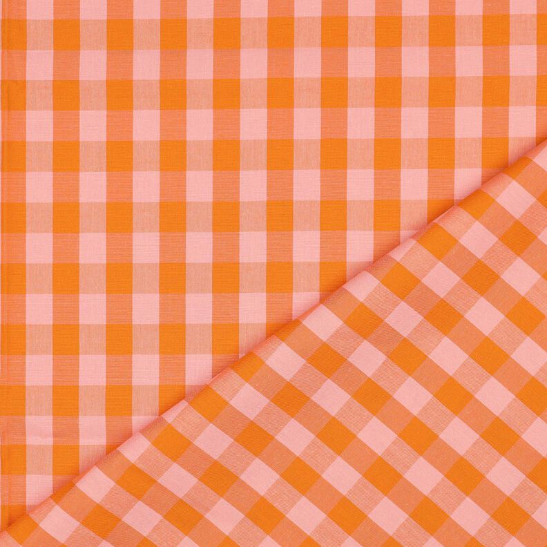 Katoenpopeline Ruit| Poppy Fabrics – roze/perzik sinaasappel,  image number 4
