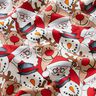 French Terry sommersweat Rendieren, Kerstman en sneeuwman – ecru,  thumbnail number 2