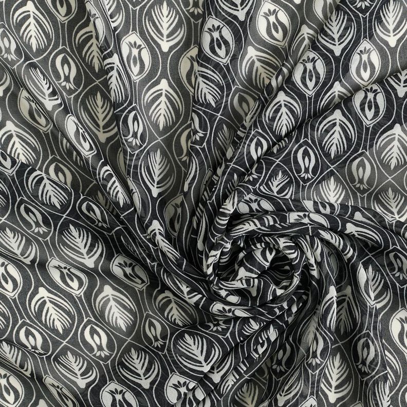 Chiffon ornamenten – wit/zwart, image number 3