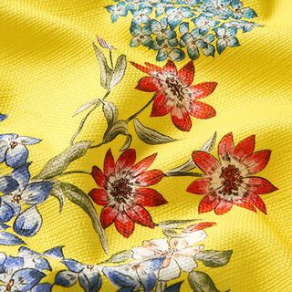Panama stretch viooltjes – geel/blauw, 