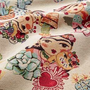 Decostof Gobelin Vrouwelijke kunstenaars &ndash; lichtbeige/rood, 