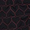 Doorgestikte stof Neonharten | Poppy Fabrics – zwart/neon pink,  thumbnail number 2