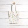 Decostof Half panama getekende wilde bloemen – wit/roze,  thumbnail number 8