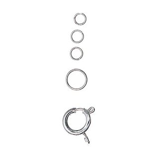 Veerringset groot [5-delig], Jewellery Made by Me | Rico Design - zilver, 