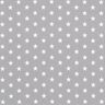 Katoenpopeline Middelgrote sterren – grijs/wit,  thumbnail number 1
