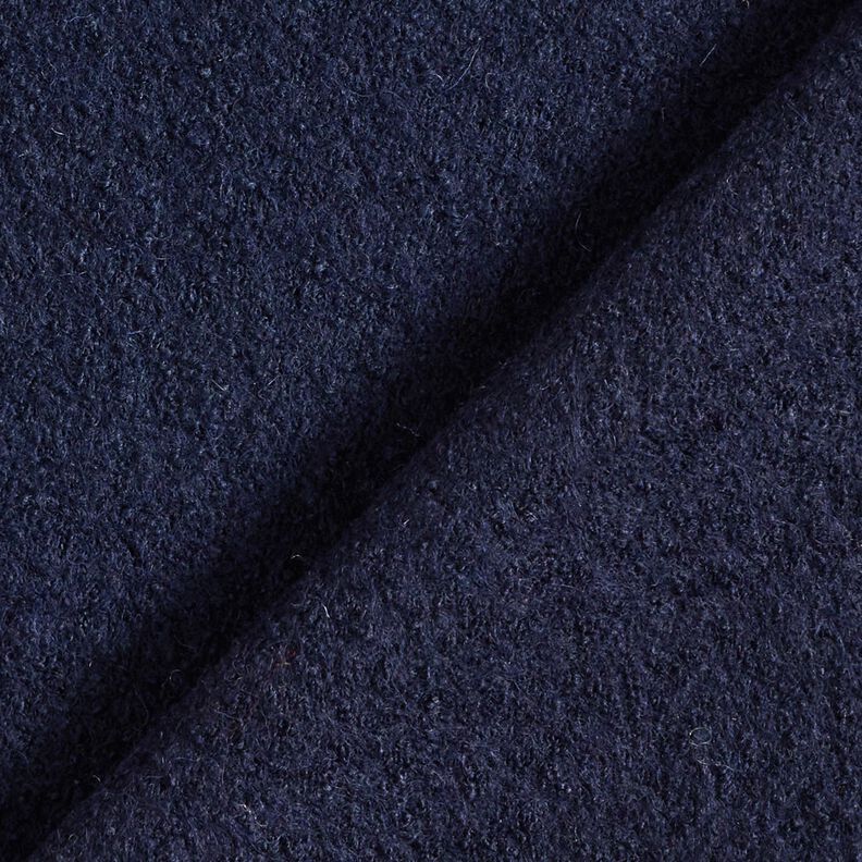 Lichtgewicht gebreide stof van een viscose- en wolmix – nachtblauw,  image number 3