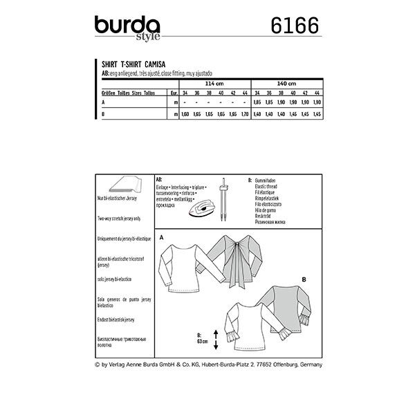 Shirt, Burda 6166 | 34-44,  image number 8