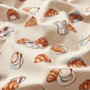 Decostof Half panama verse croissants – lichtbruin/natuur, 