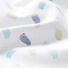 Katoenpopeline Baby-voetjes – wit/jeansblauw,  thumbnail number 2