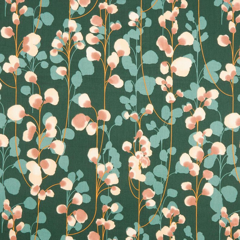 Katoensatijn Klimplanten &ndash; donkergroen/zand,  image number 1