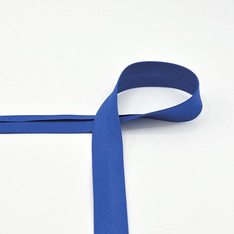 Katoen–Biasband Popeline [20 mm] – koningsblauw,  image number 1