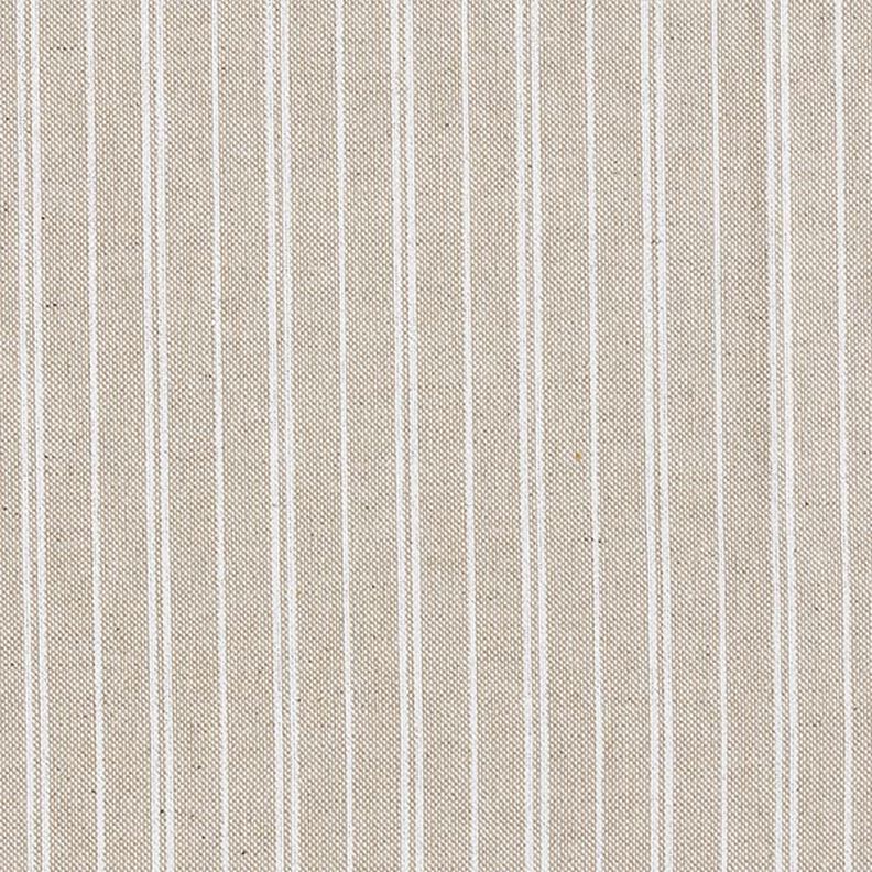 Decostof Half panama fijne strepen – natuur/wit,  image number 1